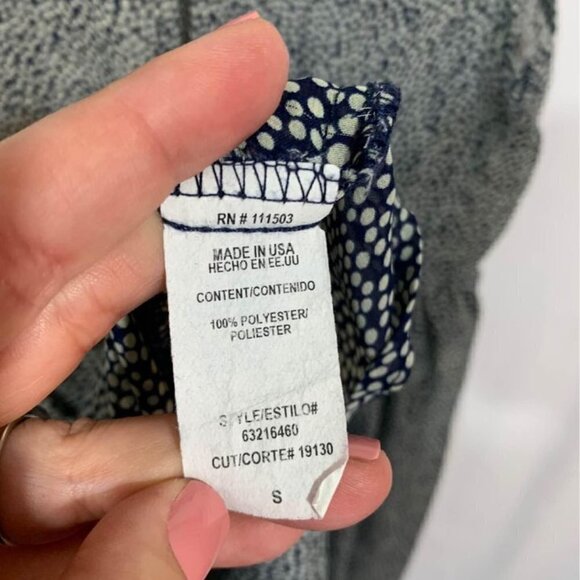 Woman’s babydoll sheer dress/tunic. Lily White brand size small. Navy/white. Exc - Picture 7 of 9